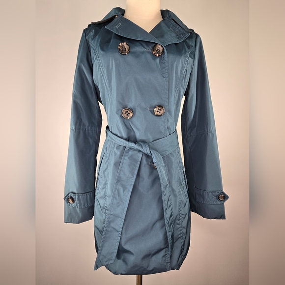 Liverpool Jeans Company Jackets & Blazers - Liverpool Jeans Company Women’s Mystic Teal Trench Coat Size S